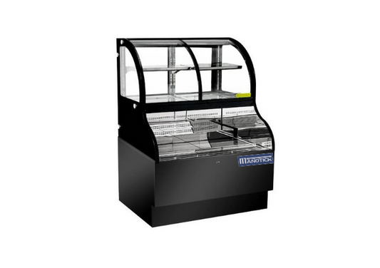 Manotick 52'' MT-DOM52C Dual Service Refrigerated Open Display Merchandiser w/ Curved Glass